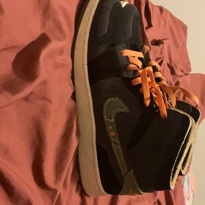 Jordan Black and Orange High-Tops